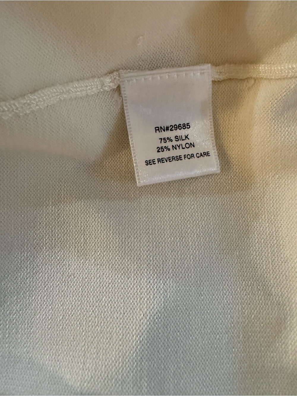 NWT Pendleton Silk Blend Knit Short Sleeve Top in Off White, Size L - Picture 6 of 6